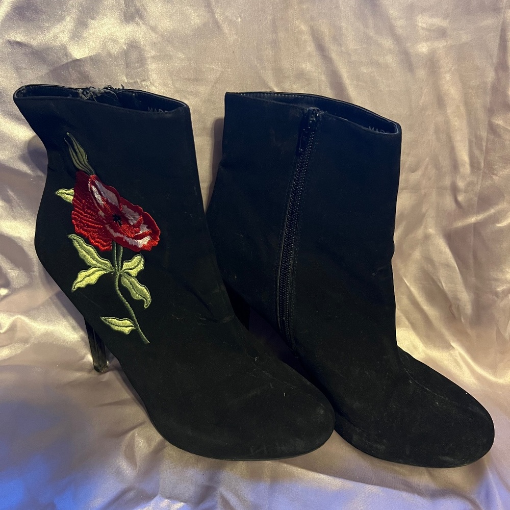 Black high heel boots